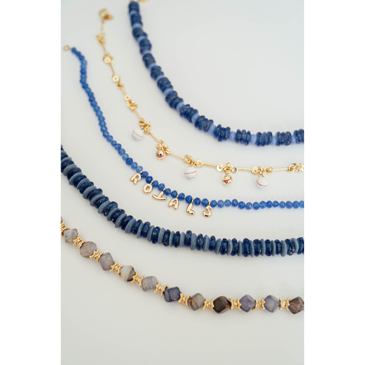 Blue Crown Necklace