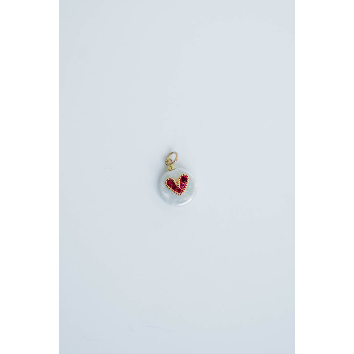 Taylor Reese x Heartest Yard Hot Pink Heart + Freshwater Pearl Pendant