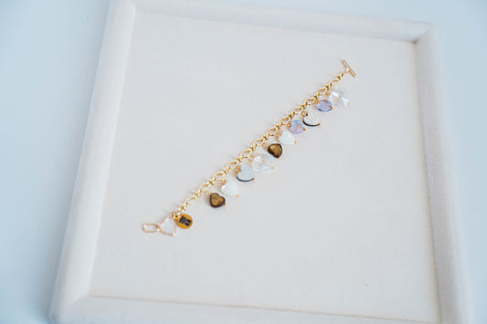 Taylor Reese x The Heartest Yard 10 Year Heart Charm Bracelet