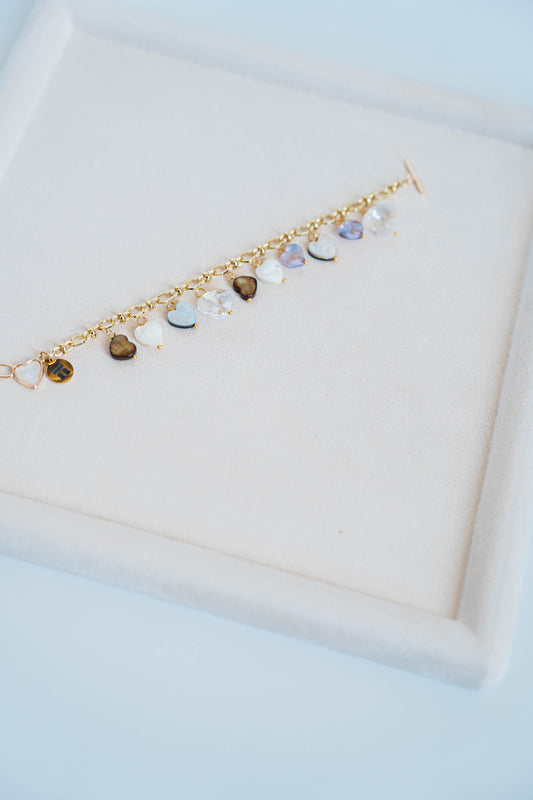 Taylor Reese x The Heartest Yard 10 Year Heart Charm Bracelet