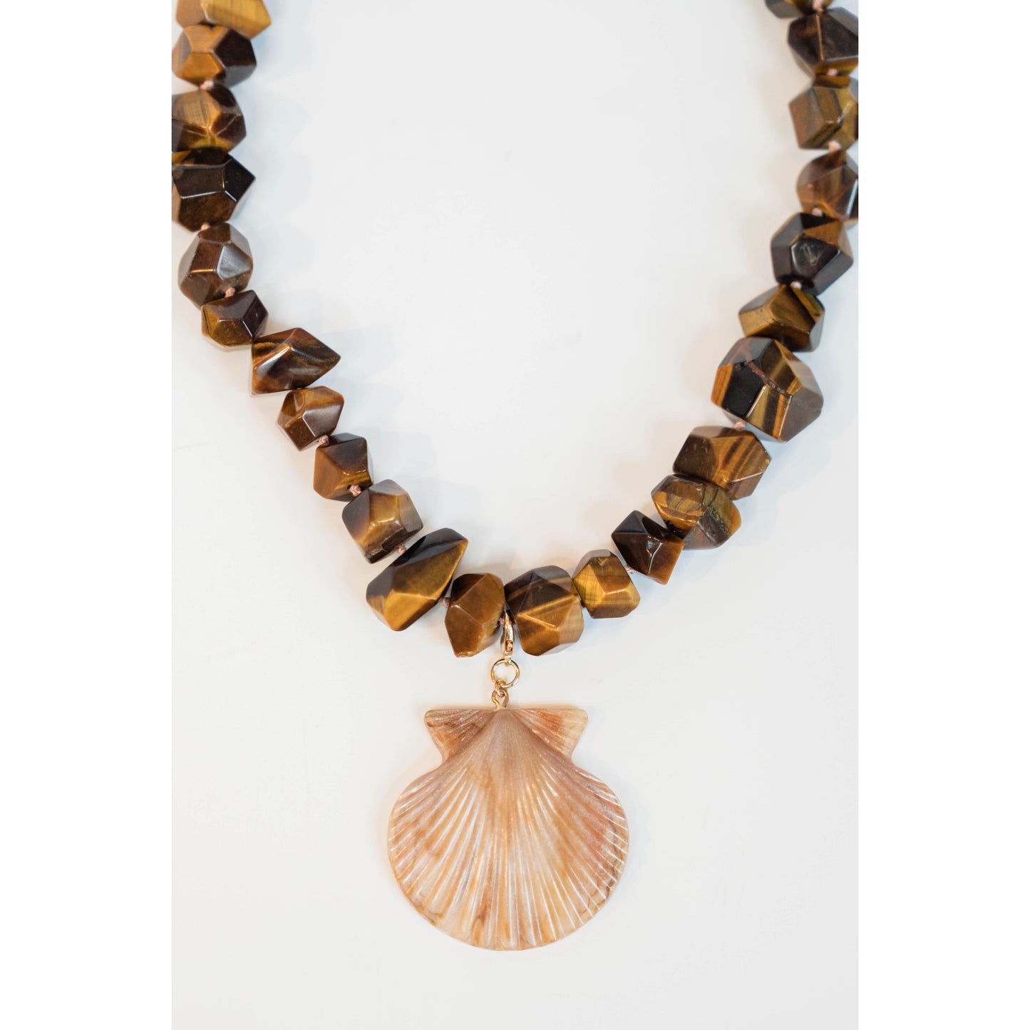 Tiger Eye Hand Knotted Necklace