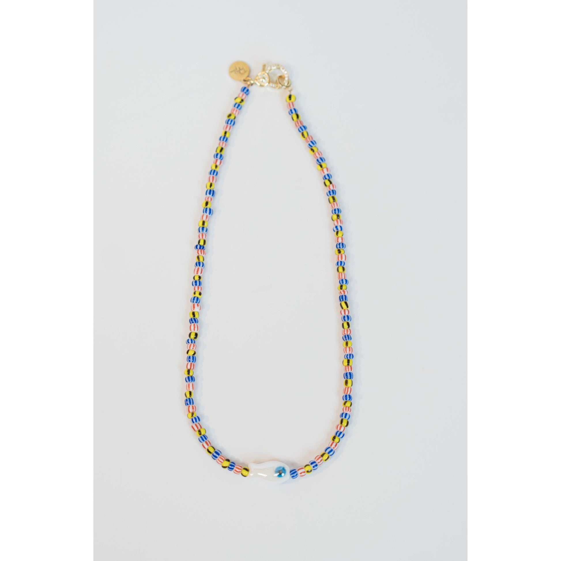 Painted Stripe Fish Necklace