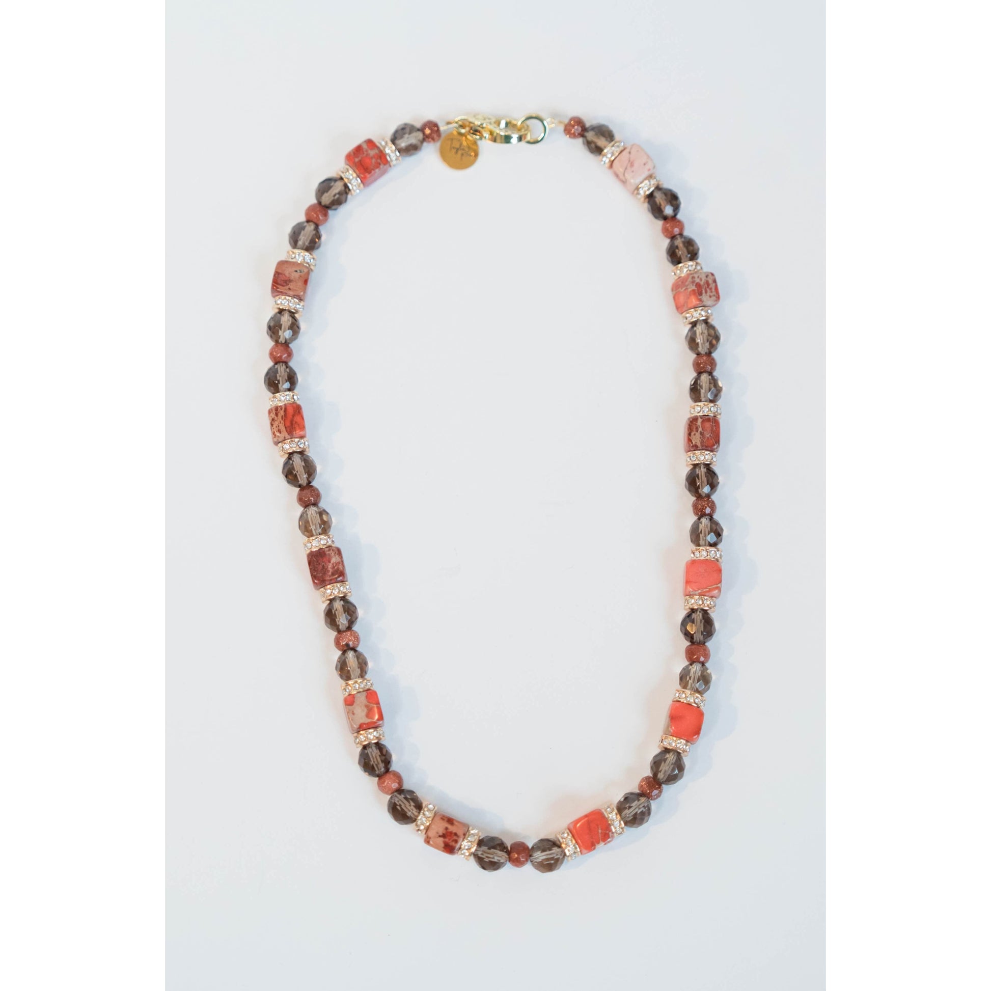 Crystal + Red Jasper Necklace