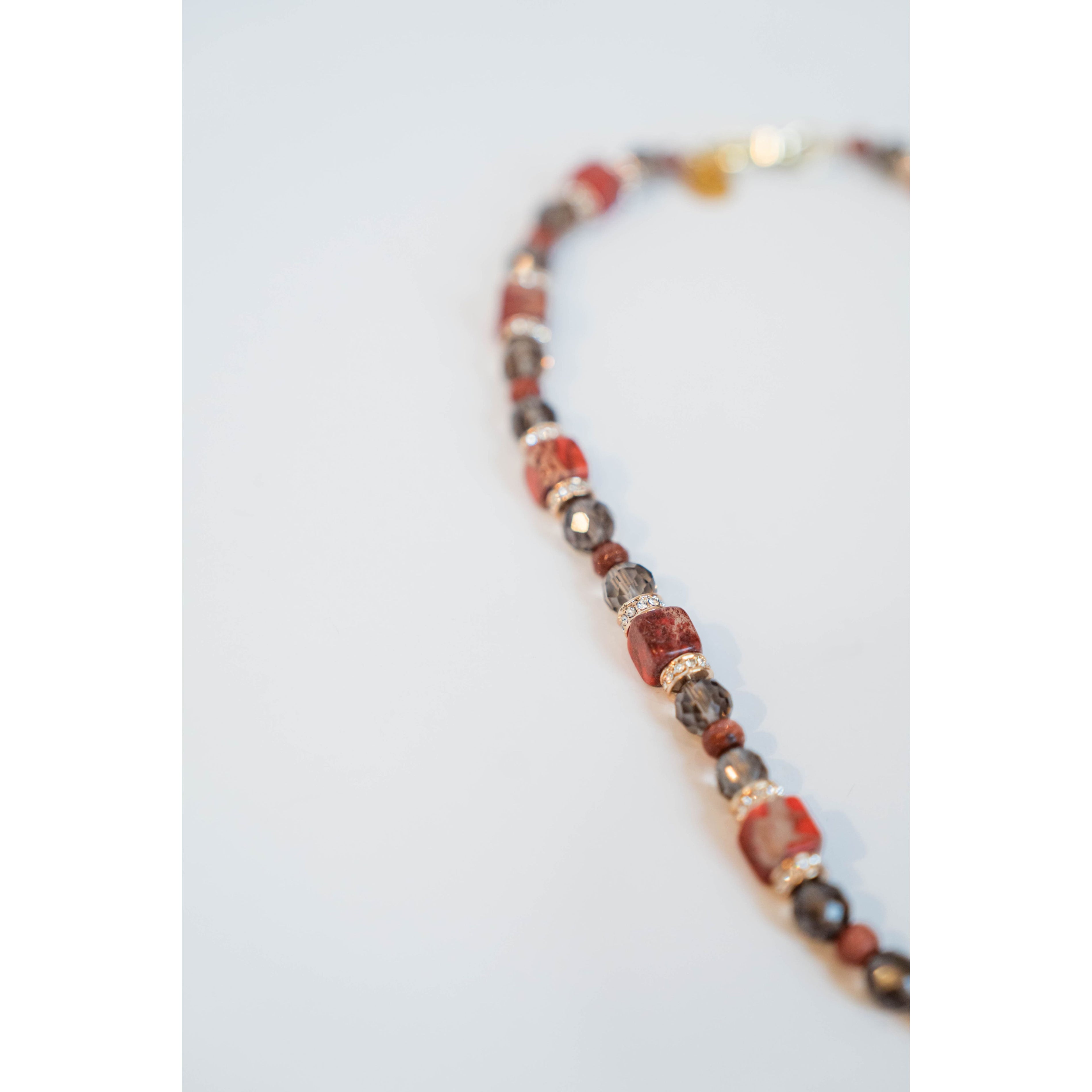 Crystal + Red Jasper Necklace