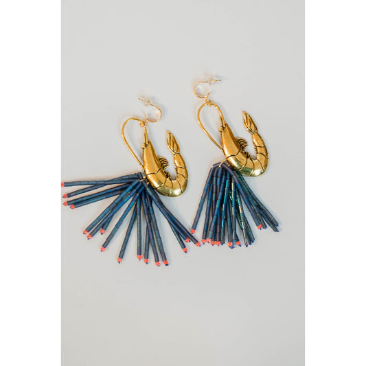 Shrimp on Ice Tassel Earring