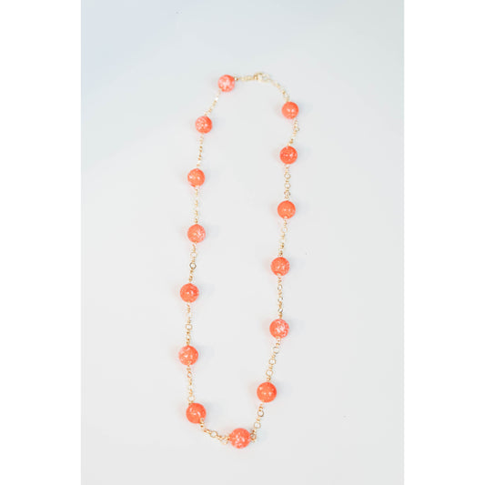 Speckled Orange Necklace