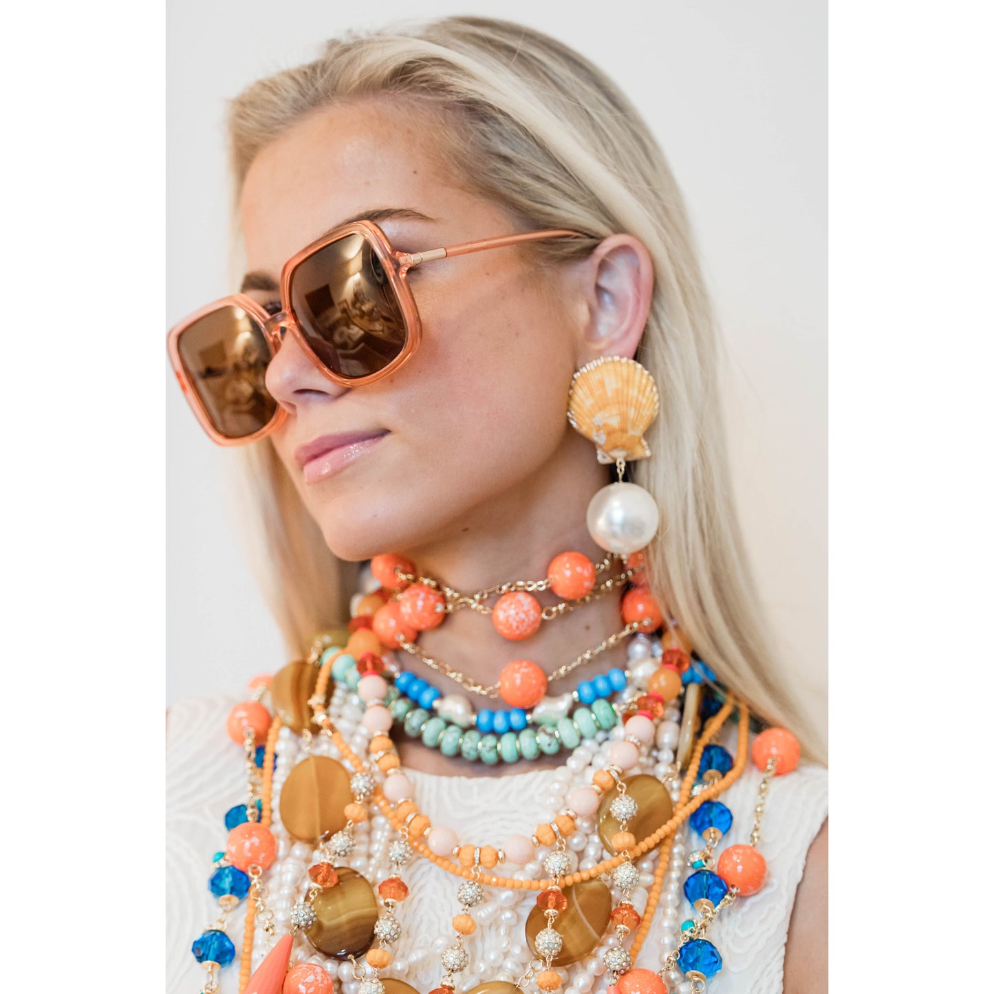 Natural Shell Pearl Earrings