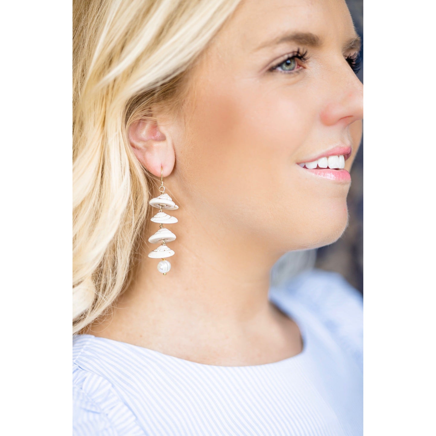 Shell Coquille + Baroque Pearl Earrings