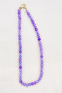 Grape Dyed Jade Hand Knotted Candy Crush Necklace