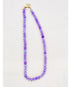 Grape Dyed Jade Hand Knotted Candy Crush Necklace