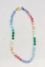 Rainbow Dyed Quartz Hand Knotted Candy Crush Necklace