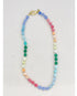 Rainbow Dyed Quartz Hand Knotted Candy Crush Necklace