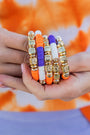 Clemson Pave Polymer Clay Bracelet