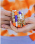 Clemson Pave Polymer Clay Bracelet