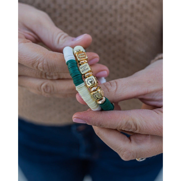UNC Charlotte (UNCC) Color Block Stretch Bracelet