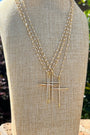 Pave Cross Necklace