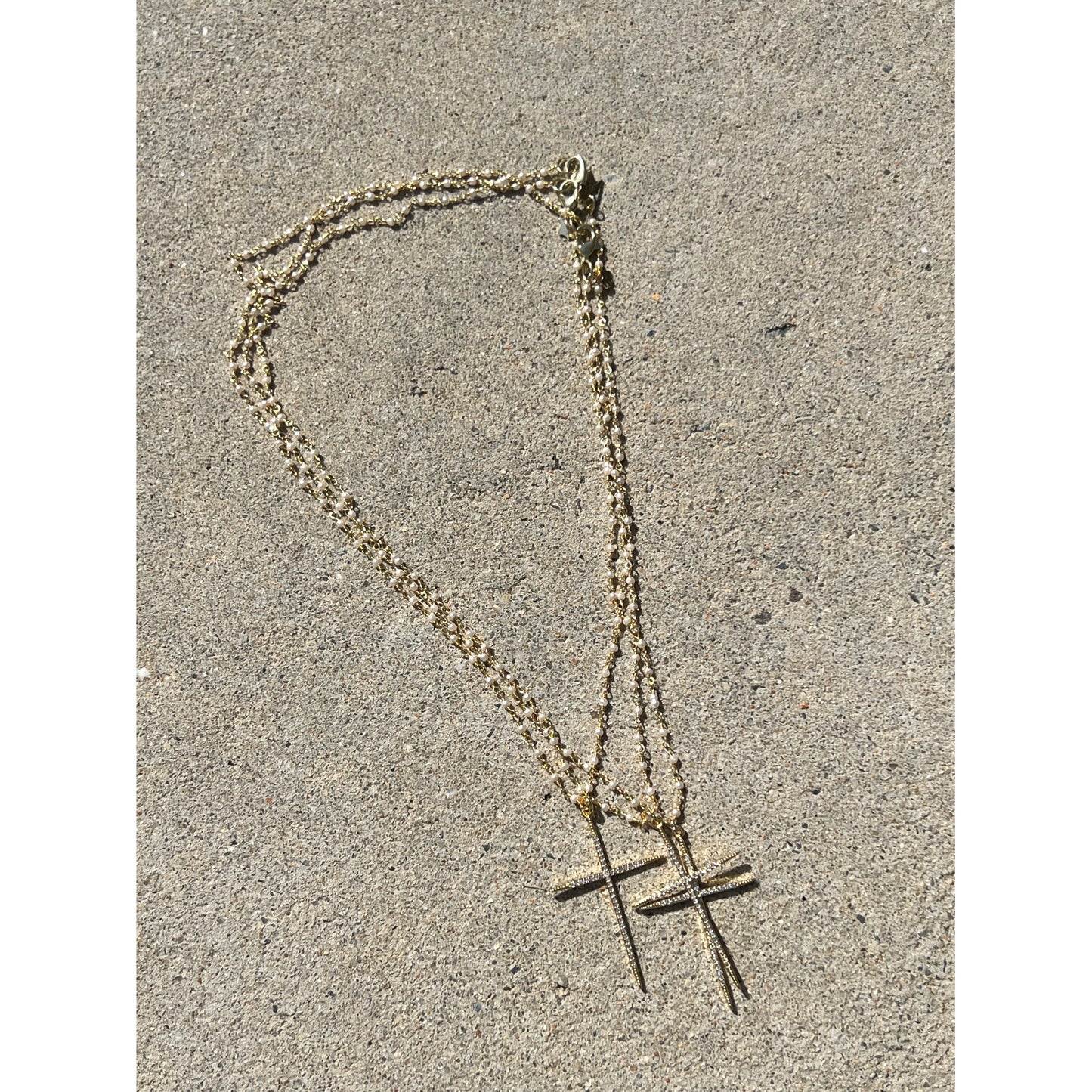 Pave Cross Necklace