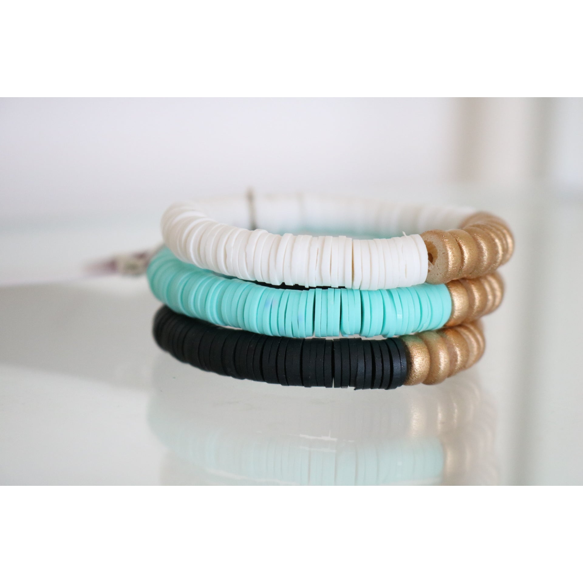 Panther Blue, Black & White Bracelet Stack - Set of 3