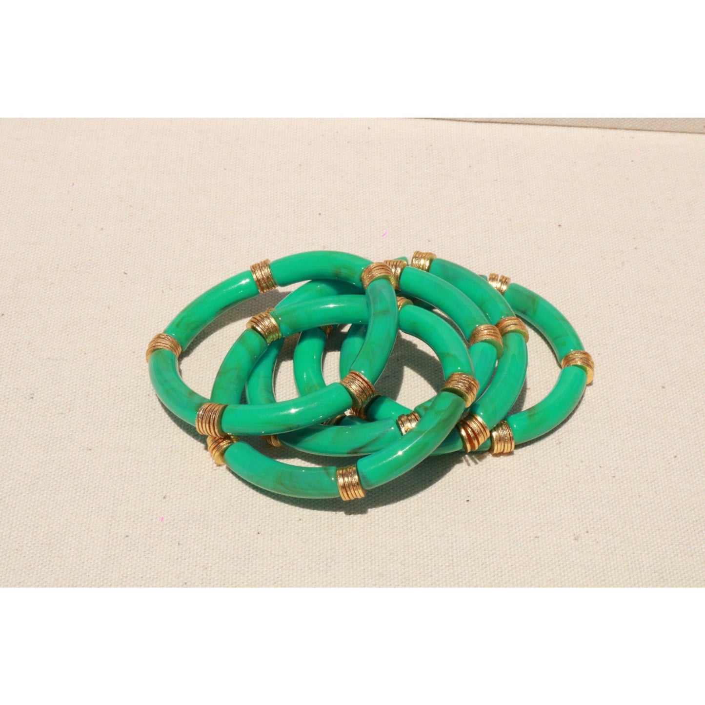 Acrylic Bamboo Stretch Bracelet