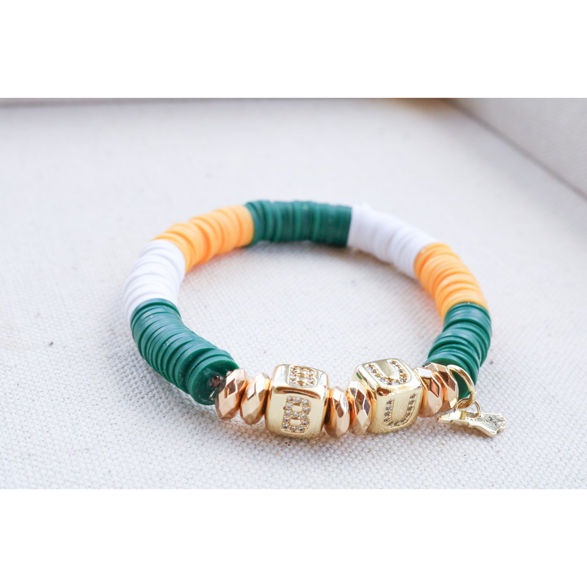 Baylor Pave Polymer Clay Bracelet