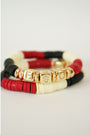 Florida State Seminoles (FSU) Pave Polymer Clay Stretch Bracelet