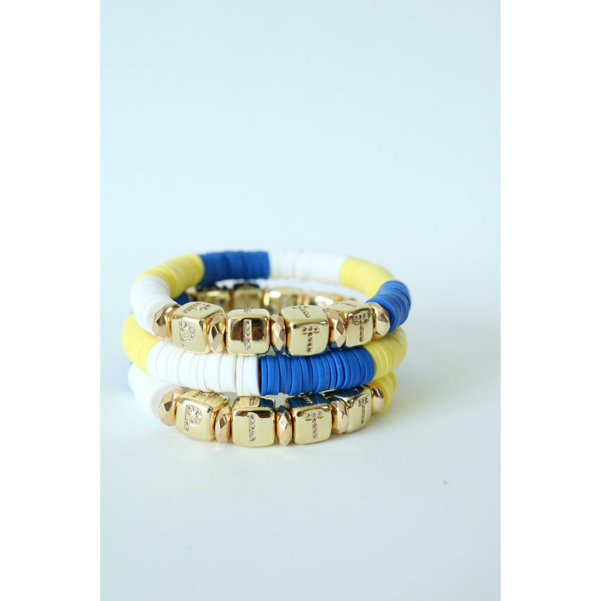 Pittsburgh (PITT) Pave Polymer Bracelet