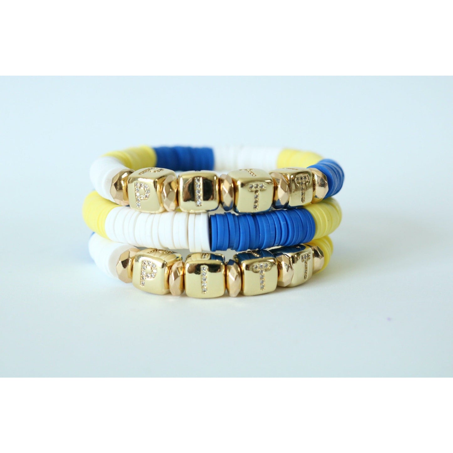 Pittsburgh (PITT) Pave Polymer Bracelet