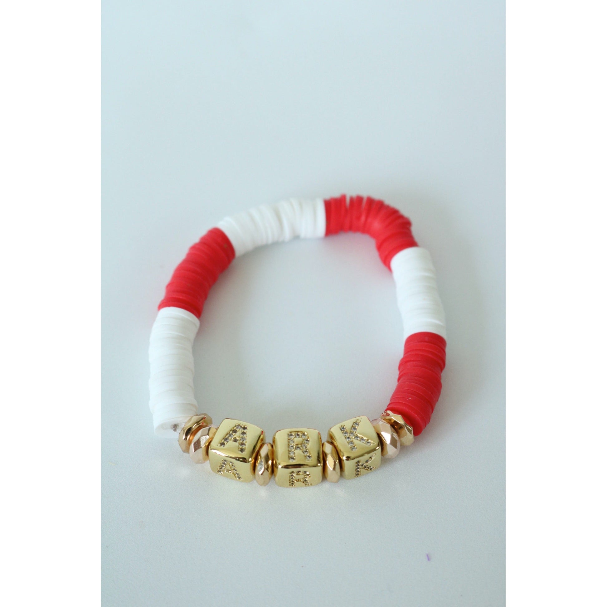 Arkansas (ARK) Pave Polymer Clay Bracelet