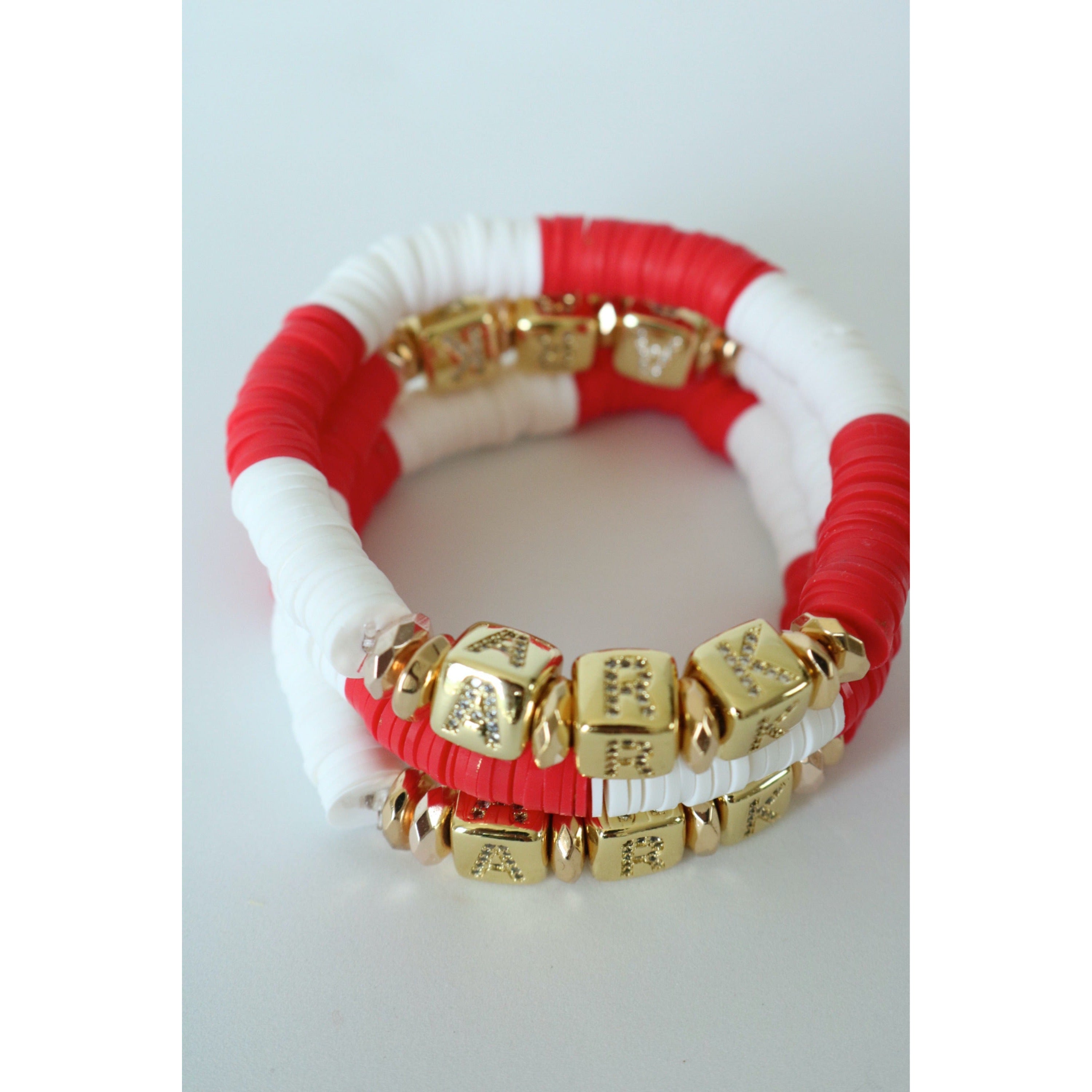 Arkansas (ARK) Pave Polymer Clay Bracelet