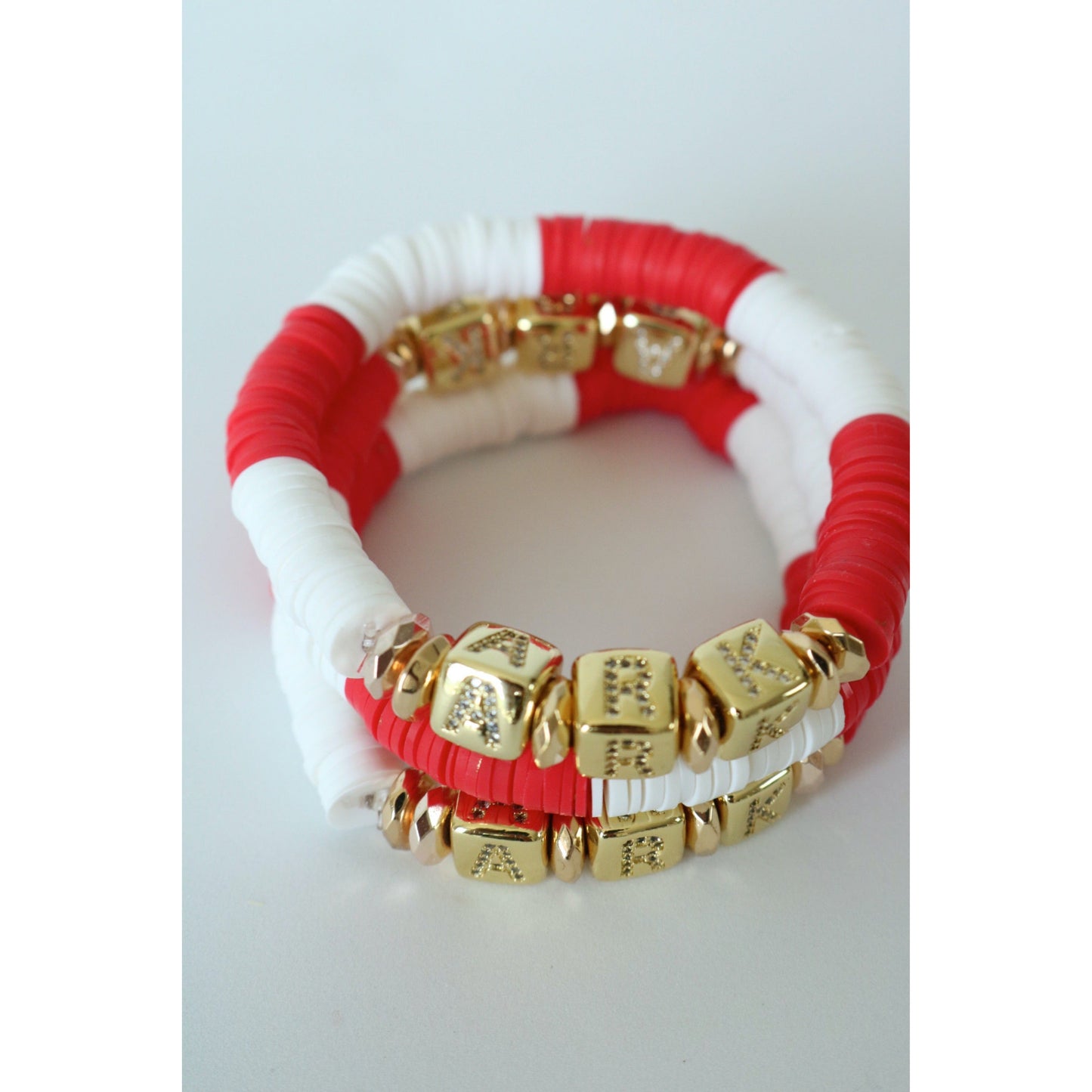 Arkansas (ARK) Pave Polymer Clay Bracelet