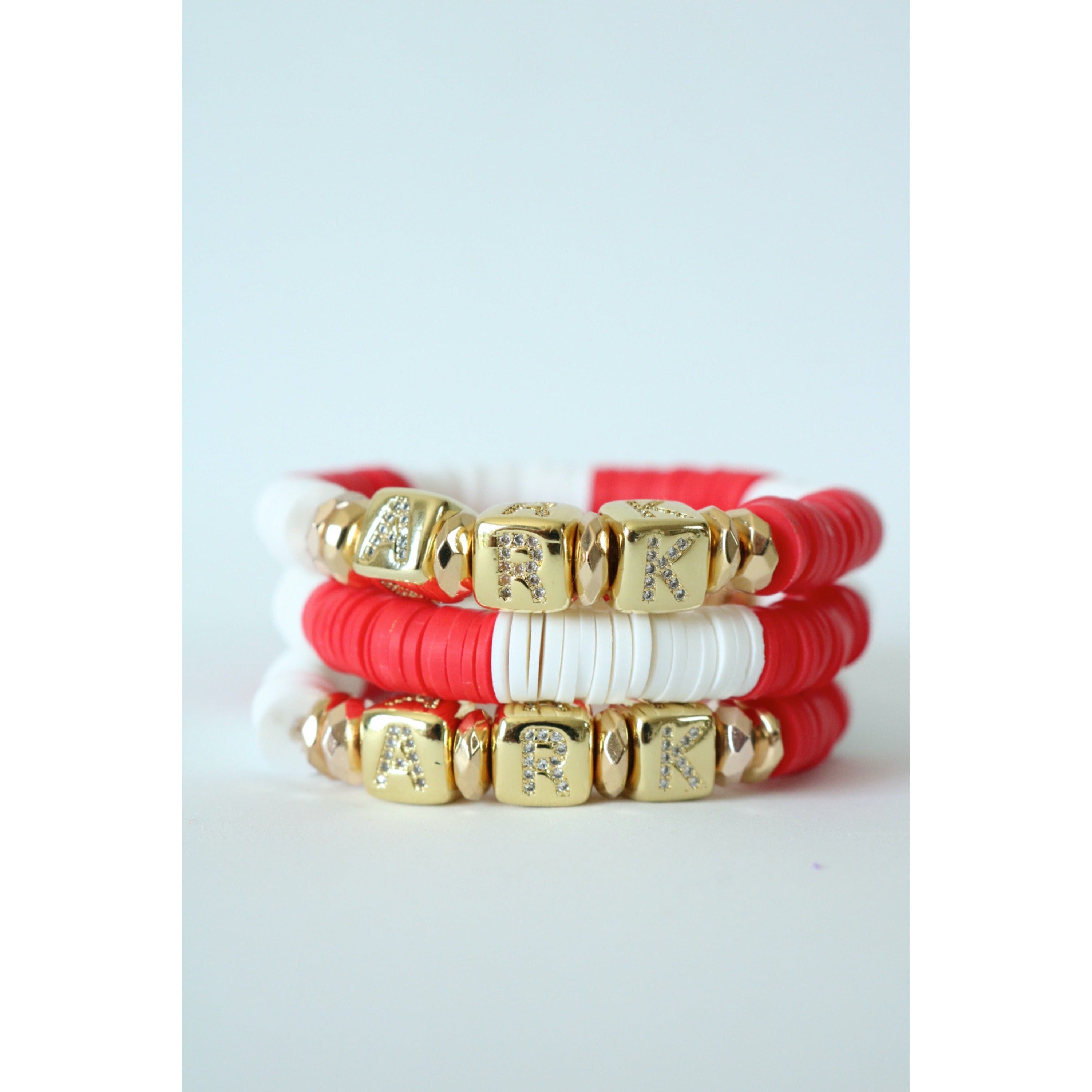 Arkansas (ARK) Pave Polymer Clay Bracelet