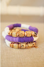 Texas Christian (TCU) Pave Polymer Clay Bracelet