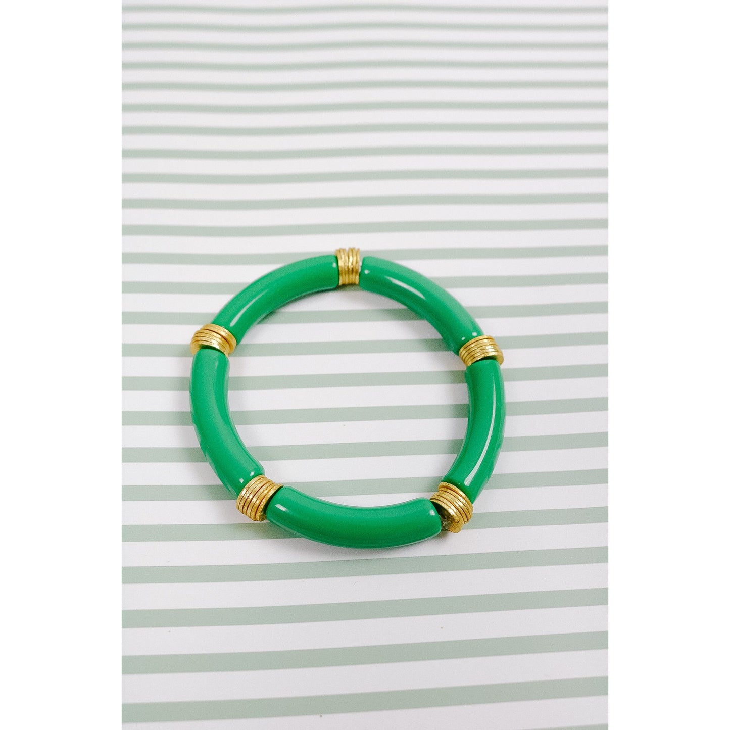 Cypress Green Bamboo Stretch Bracelet