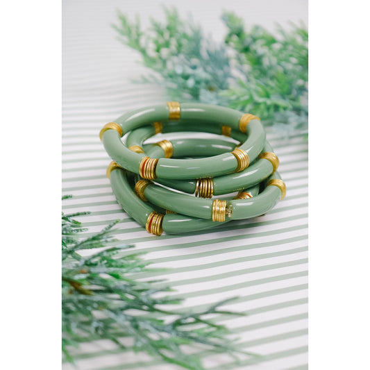Fresh Sage Bamboo Stretch Bracelet