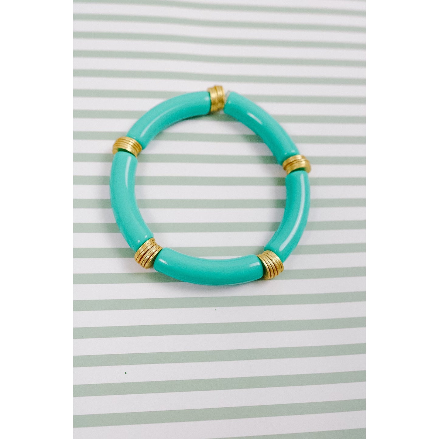Tidal Turquoise Bamboo Stretch Bracelet