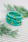 Tidal Turquoise Bamboo Stretch Bracelet