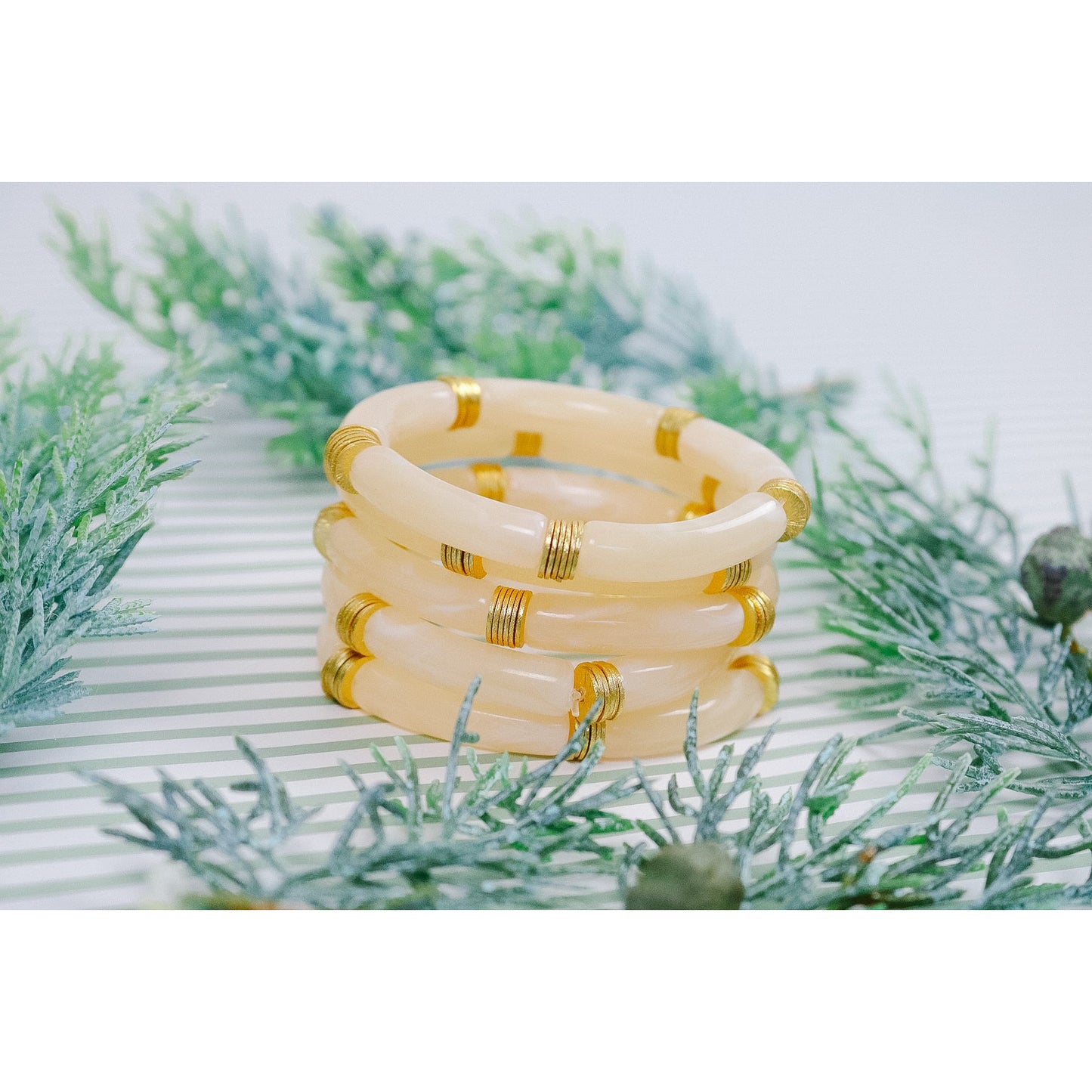 Creme Brulee Bamboo Stretch Bracelet