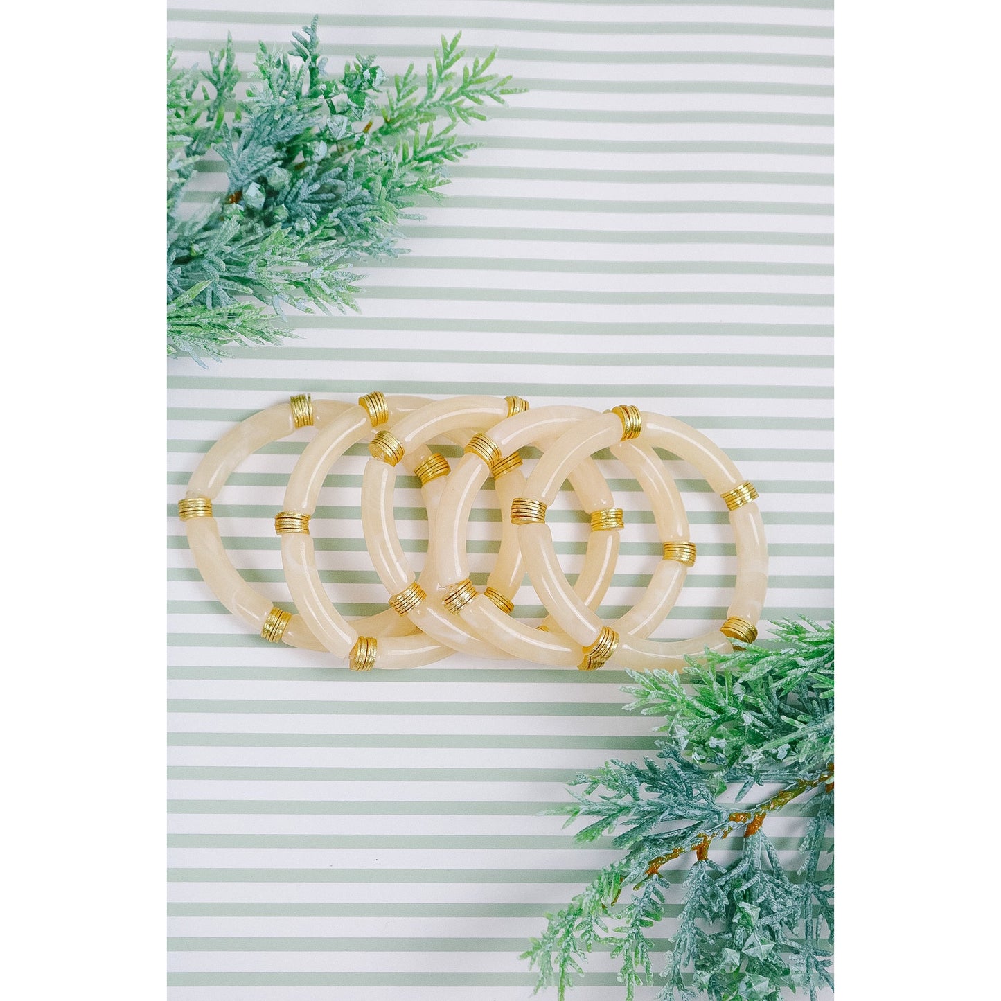 Creme Brulee Bamboo Stretch Bracelet