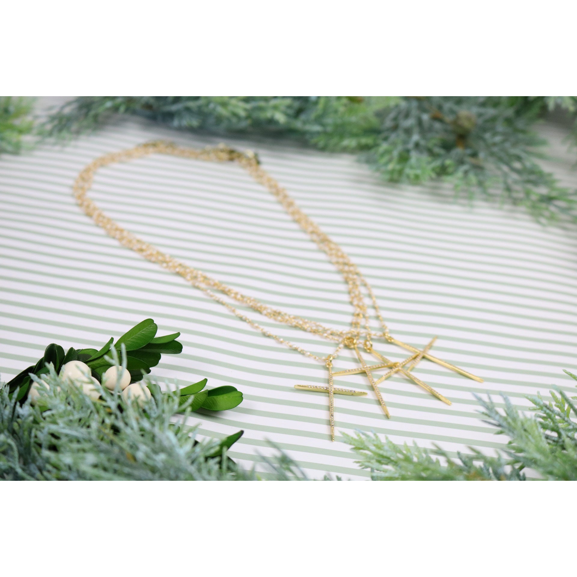 Pave Cross Necklace