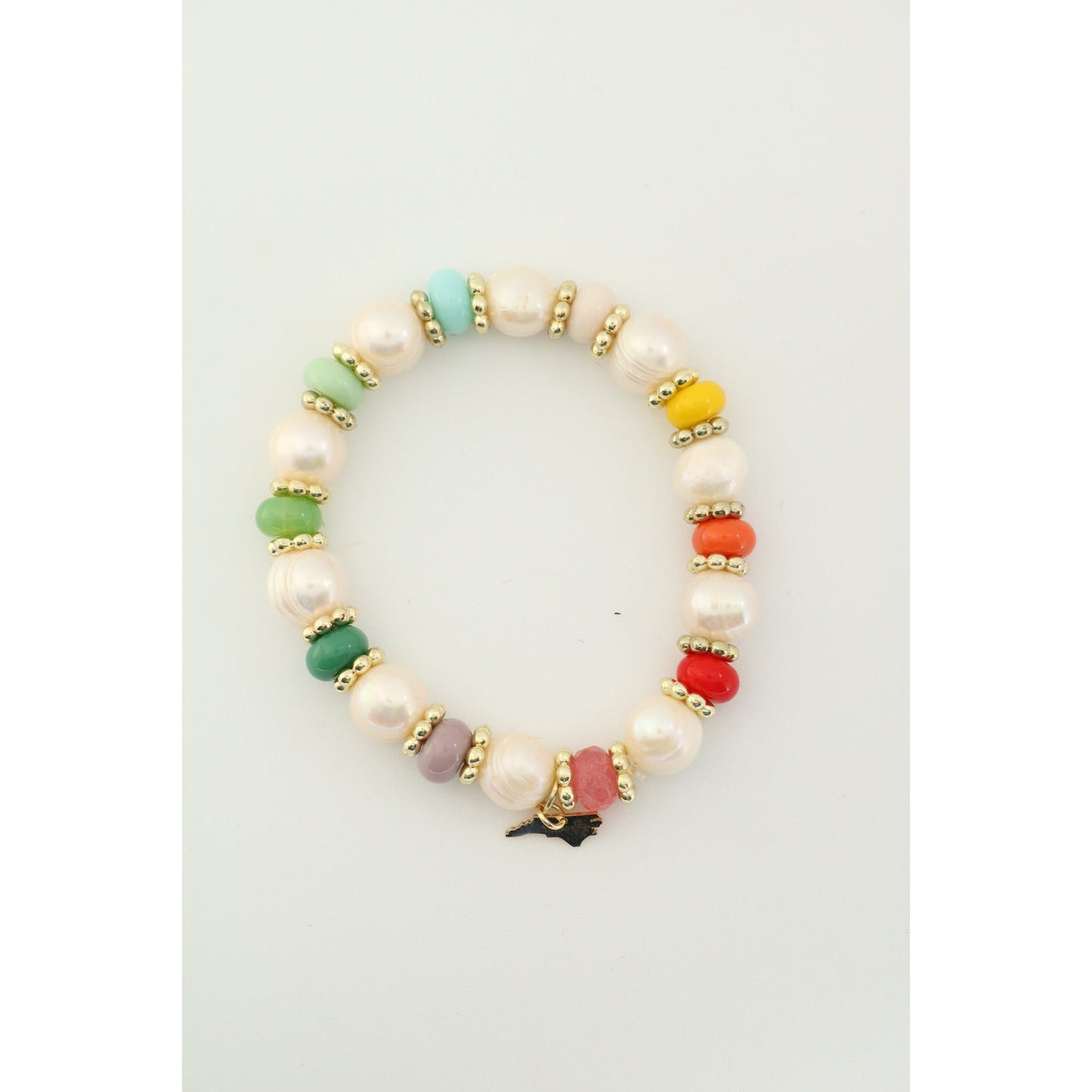 Rainbow + Pearl Bracelet