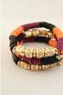 Virginia Tech (TECH) Pave Polymer Clay Bracelet
