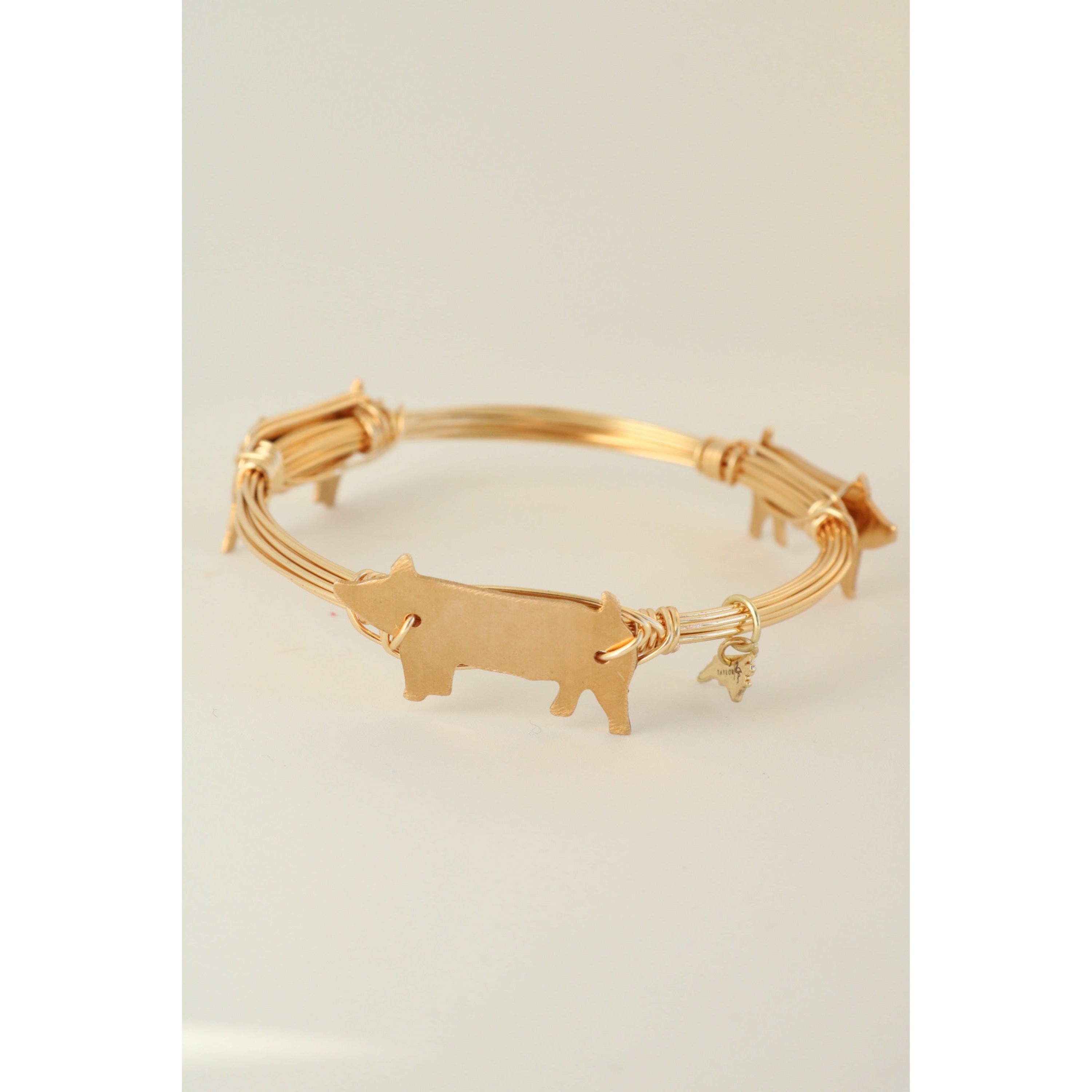 Pig Wire Wrapped Bangle