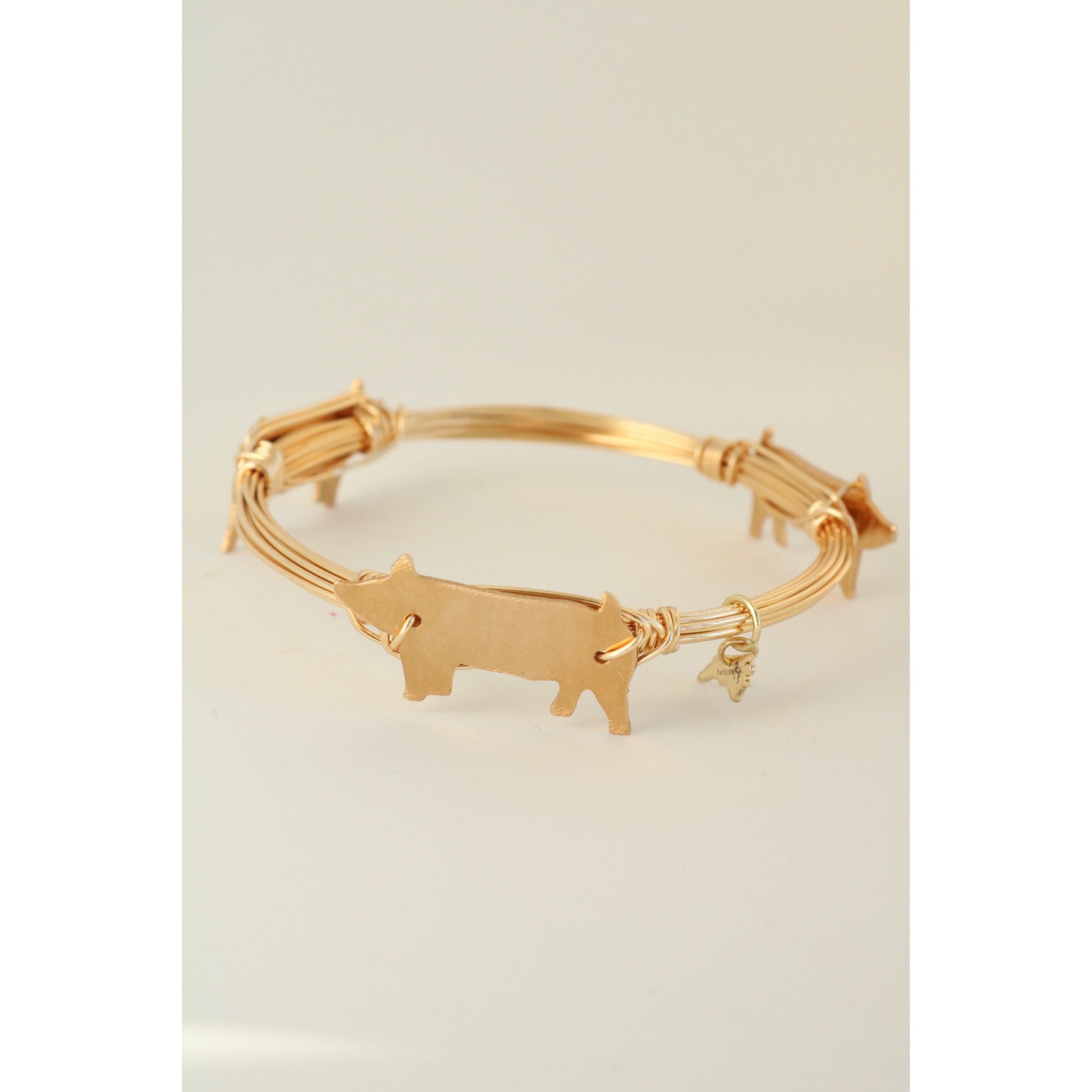 Pig Wire Wrapped Bangle