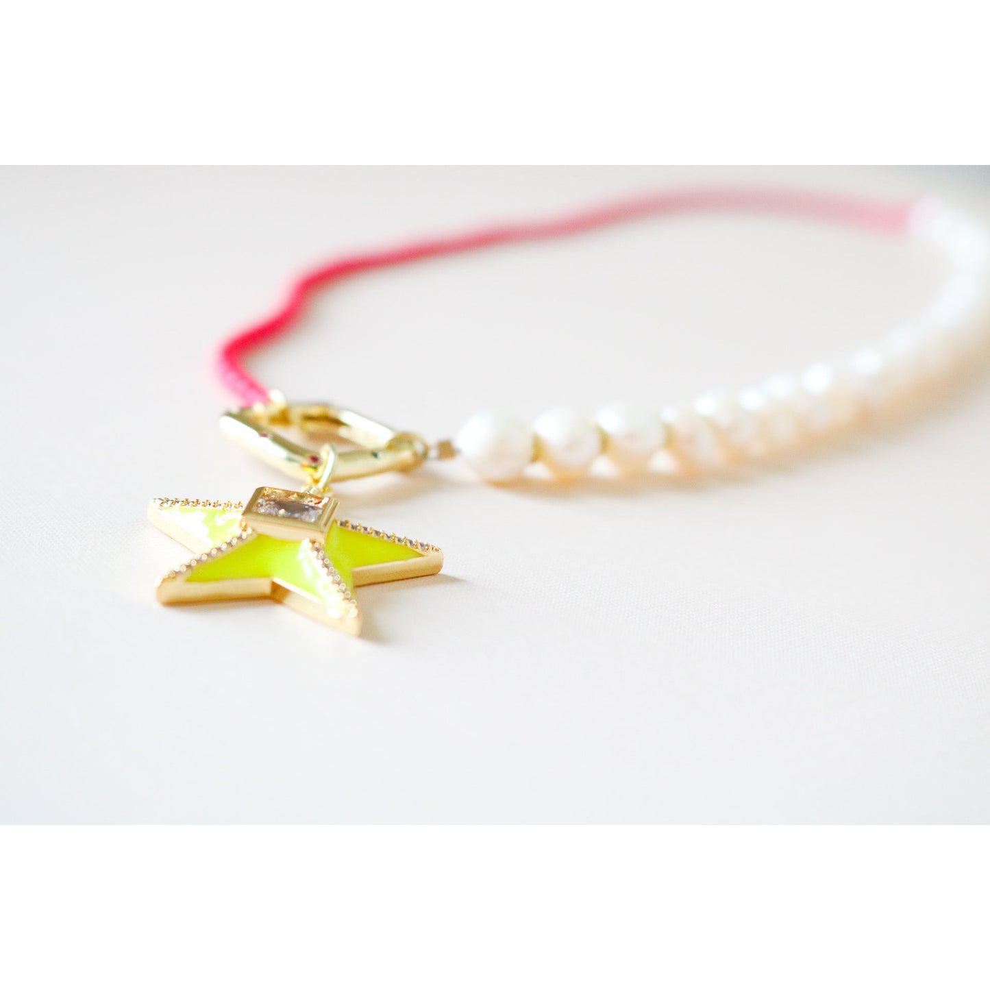 Neon Star Pendant Necklace