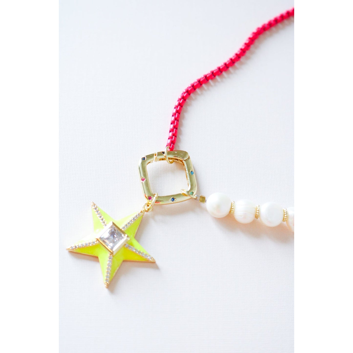 Neon Star Pendant Necklace