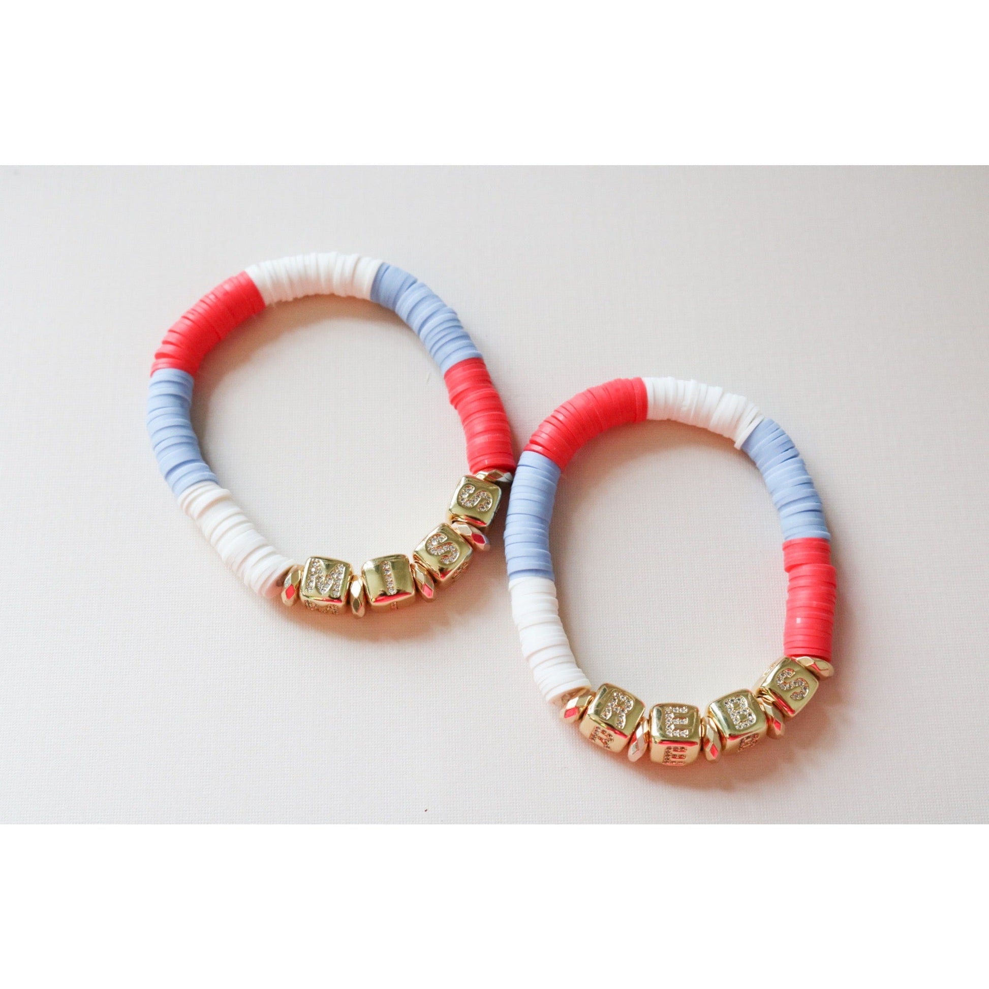 Ole Miss Pave Polymer Bracelet