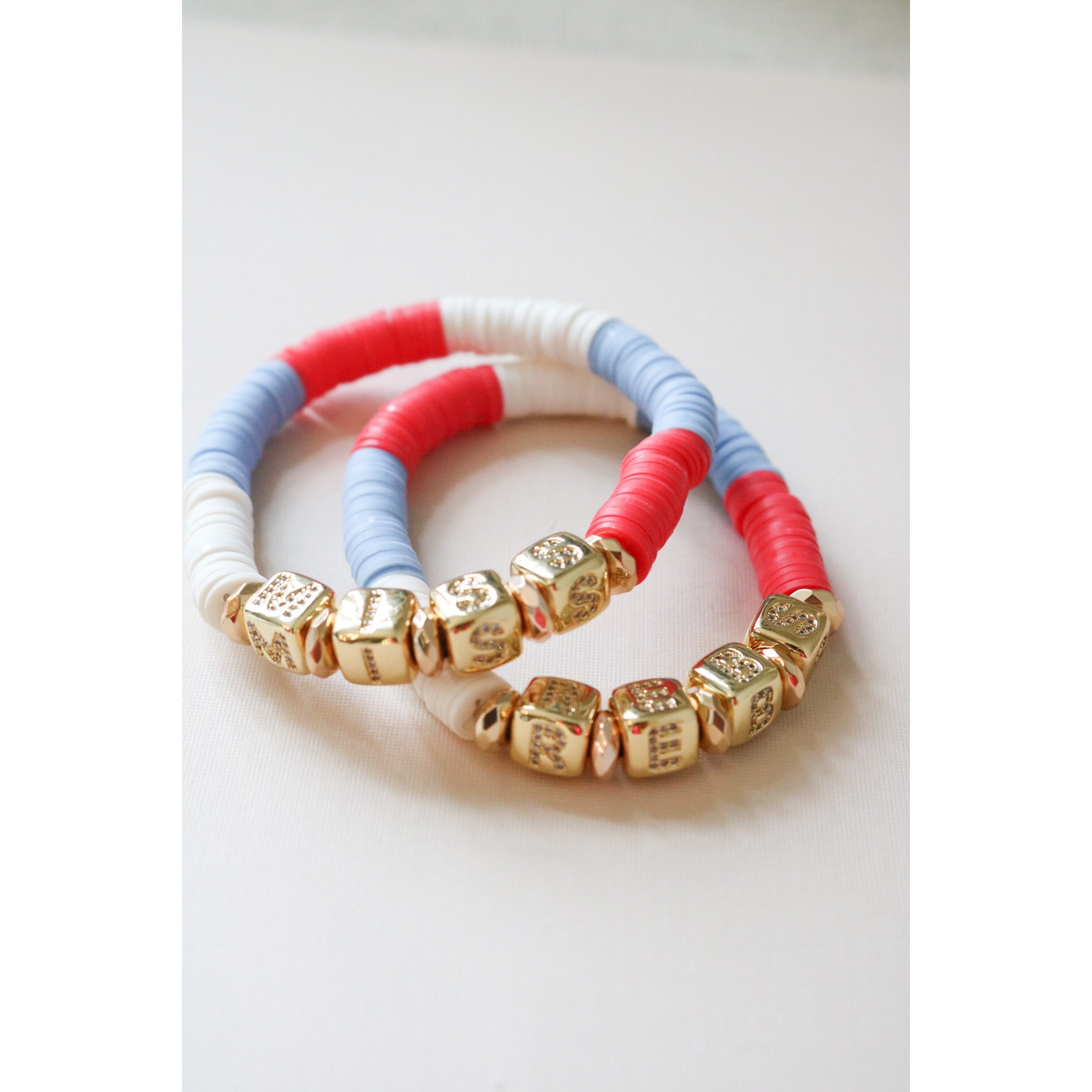 Ole Miss Pave Polymer Bracelet