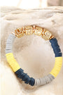 North Carolina Greensboro (UNCG) Pave Polymer Clay Bracelet