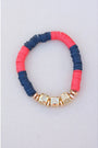 Samford (SAM) Pave Polymer Clay Bracelet