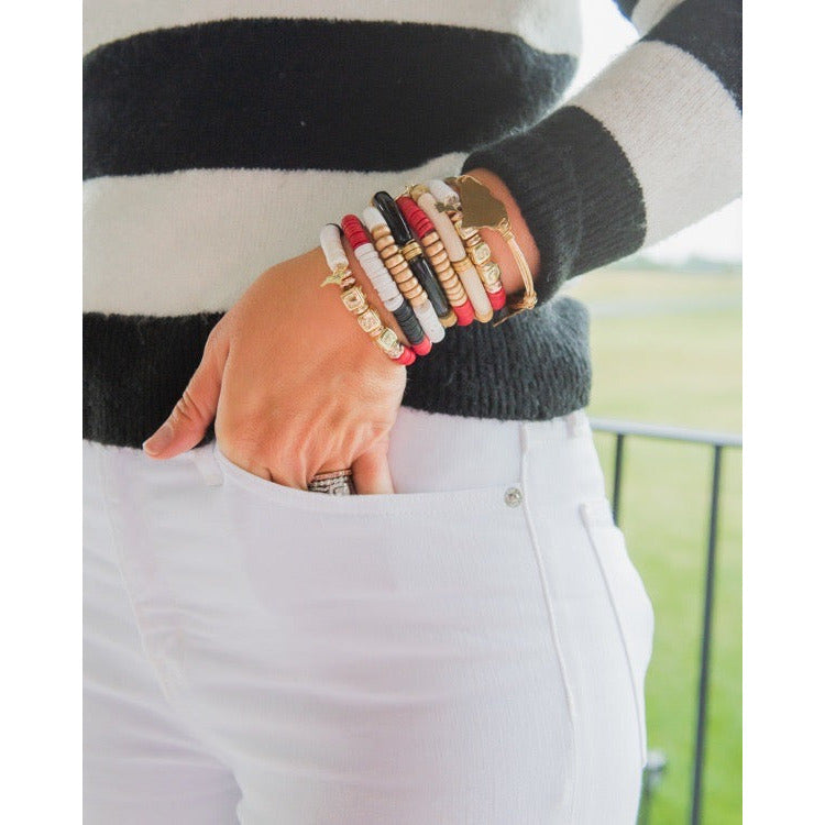 North Carolina State (NCSU) Pave Polymer Clay Bracelet